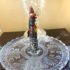 Vtg Enesco Jim Shore Snowman Bird/House #117708 Hanging Ornament - Bird Missing